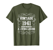 Load image into Gallery viewer, Vintage 57th Birthday 1961 A Living Legend Gift Tshirt
