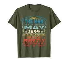 Load image into Gallery viewer, 75th Birthday Gifts T-Shirt Fun The Man Myth Legend May 1944