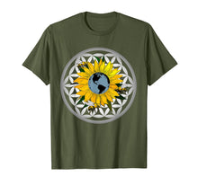 Load image into Gallery viewer, Flower of Life Sunflower Earth T Shirt Bees Climate Change