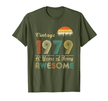Load image into Gallery viewer, Vintage 1979 40 Years of Being Awesome Birthday T-shirt