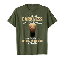 Load image into Gallery viewer, Hello Darkness My Old Friend Shamrock Beer Funny Gift Tshirt