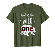 Load image into Gallery viewer, Mens Dad of the Wild One Shirt Bear Lumberjack 1st Birthday Tee