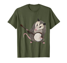 Load image into Gallery viewer, Opossum playing the banjo - possum shirt