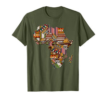 Load image into Gallery viewer, African pride traditional ethnic pattern Africa map t-shirt