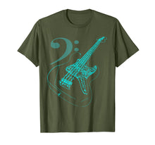 Load image into Gallery viewer, Bass with Clef Neon T-Shirt for Bassists & Bass Player
