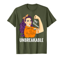 Load image into Gallery viewer, Ms Awareness T-Shirt Multiple Sclerosis Warrior Unbreakable