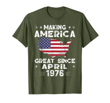 Load image into Gallery viewer, 43rd Birthday Gift Making America Great Since April 1976 Tee