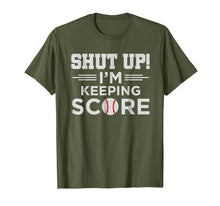 Load image into Gallery viewer, Shut Up I'm Keeping Score TShirt - Funny Softball Gift Tees