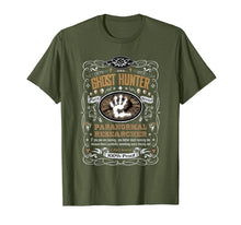 Load image into Gallery viewer, Vintage Whiskey Label Ghost Hunter T-Shirt