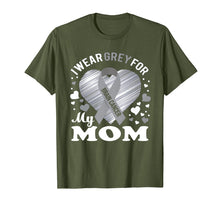 Load image into Gallery viewer, I Wear Grey For My Mom Brain Cancer Awareness T Shirt