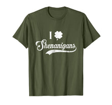 Load image into Gallery viewer, Happy St.Patrick's Day - I Love Shenanigans With Shamrock T-Shirt-2646849