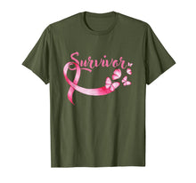 Load image into Gallery viewer, Breast Cancer Awareness Pink Butterflies Ribbon Survivor T-Shirt-776736