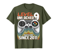 Load image into Gallery viewer, Level 9 Unlocked Awesome 2011 Video Game 9th Birthday Gift T-Shirt-762920