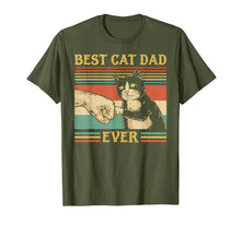Load image into Gallery viewer, Best Cat Dad Ever Paw Fist Bump Fit Vintage Retro Gift Men T-Shirt-933880