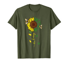Load image into Gallery viewer, Bee Happy Canabis Sunflower Weed Gift T-Shirt-745379