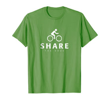 Load image into Gallery viewer, Share The Road Cycling Safety Kids & Adults Message T-shirt