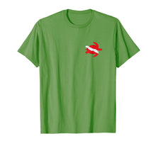 Load image into Gallery viewer, Sea Turtle Tshirt Dive Flag Scuba Diving Lovers Diver Shirt