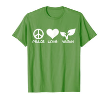 Load image into Gallery viewer, Peace love vegan T-Shirt