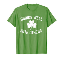 Load image into Gallery viewer, Funny St Patricks Day Drinking Shirt Drinks Well With Others