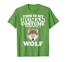 Load image into Gallery viewer, This is My Human Costume I'm Really A Wolf T-Shirt