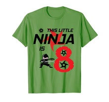 Load image into Gallery viewer, 8th Birthday Ninja Party 8 Year Old Birthday Shirt for Kids