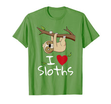 Load image into Gallery viewer, I Love Sloths T-Shirt Cute Sloth Tee