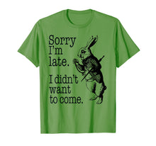 Load image into Gallery viewer, Sorry I'm Late, I didn't Want to Come White Rabbit Watch Tee