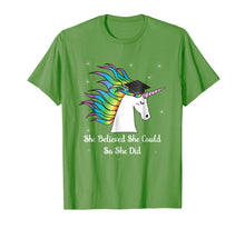 Load image into Gallery viewer, Graduation Unicorn Shirt She Believed Did School Gift 2017