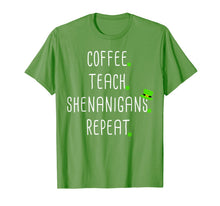 Load image into Gallery viewer, St Patricks Day Teachers Design For Teacher Who Loves Coffee T-Shirt-131390
