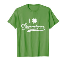 Load image into Gallery viewer, Happy St.Patrick's Day - I Love Shenanigans With Shamrock T-Shirt-2646849