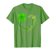 Load image into Gallery viewer, Heart Shamrock Butterfly Happy St Patrick's Day Gifts T-Shirt-517295