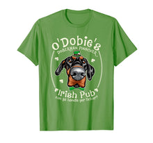 Load image into Gallery viewer, Funny Doberman Pinscher Dobie Shamrock Irish Pub Patrick T-Shirt-1095775