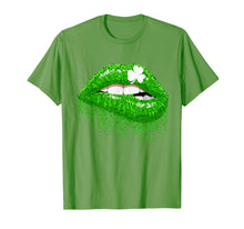 Load image into Gallery viewer, Green Lips Biting Sexy Irish Costume Shirt St Patricks Day T-Shirt-97847