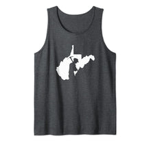 Load image into Gallery viewer, West Virginia Coal Miner Silhouette in the State Tank Top