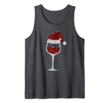 Load image into Gallery viewer, Wine Glasses Santa Hat Christmas Wine Lover Tank Top