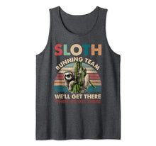 Load image into Gallery viewer, Vintage Sloth Running Team We'll Get There Funny Sloth Tank Top