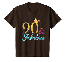 Load image into Gallery viewer, 90 and Fabulous Shirt 90 years old B-day 90th Birthday Gift