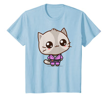 Load image into Gallery viewer, Funny cat bjj brazilian jiu jitsu black belt kawaii t shirt