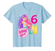 Load image into Gallery viewer, 6 year old Mermaid shirt: 6th Birthday Girl Gift