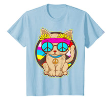 Load image into Gallery viewer, Hippie Cat Peace Design T-Shirt