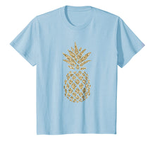 Load image into Gallery viewer, Gold Glitter Pineapple T Shirt Design