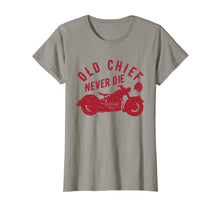 Load image into Gallery viewer, old chief never die indian vintage motorcycle shirt