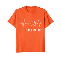 Load image into Gallery viewer, Basketball Heartbeat T-Shirt Big Ball Is Life Baller Player