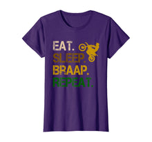 Load image into Gallery viewer, Eat Sleep Braap Repeat Vintage Dirt Bike Gift Motocross T-Shirt