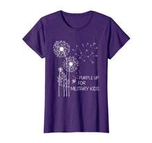 Load image into Gallery viewer, Purple Up for Military Kids T-Shirt Dandelion