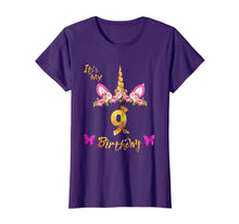 Load image into Gallery viewer, Awesome Since 2009 - Cool Unicorn 9th Birthday T-Shirt