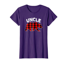 Load image into Gallery viewer, Red Plaid Uncle Bear Buffalo Matching Family Pajama T-Shirt