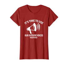 Load image into Gallery viewer, Time to Use Our Outside Voices Teachers #REDforED tshirt