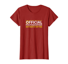 Load image into Gallery viewer, Photographer Funny T-Shirt. Gift for Photographer