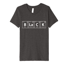 Load image into Gallery viewer, Black Periodic Table Elements Spelling T-Shirt